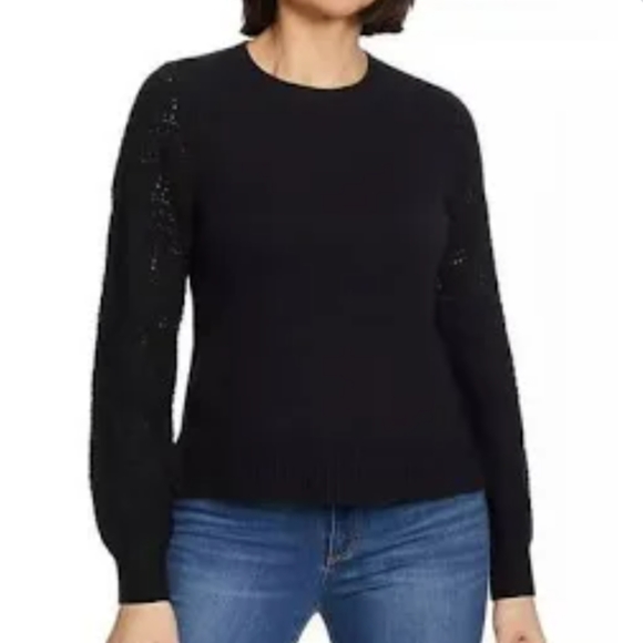 Christian Siriano Sweaters - Christian Siriano Midnight XS Lightweight Pointelle Sweater